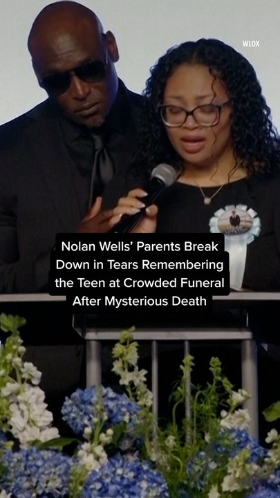 Nolan Wells’ Parents Break Down in Tears Remembering the Teen at Crowded Funeral After Mysterious Death