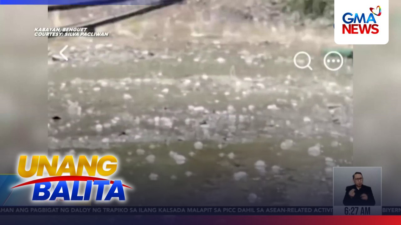 Ulan na may kasamang yelo, nakasira ng ilang pananim sa Mt. Pulag | Unang Balita