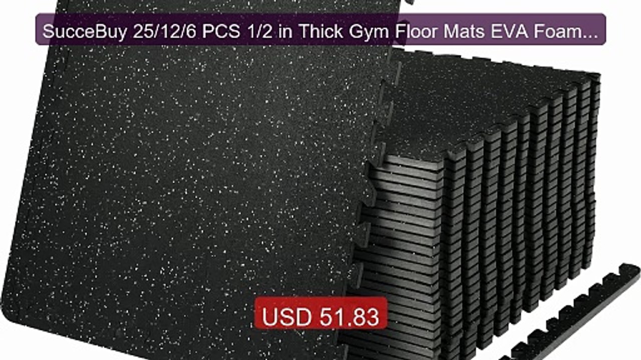 SucceBuy 25/12/6 PCS 1/2 in Thick Gym Floor Mats EVA Foam & R... -- Amazing Value 2026 | Must Have!