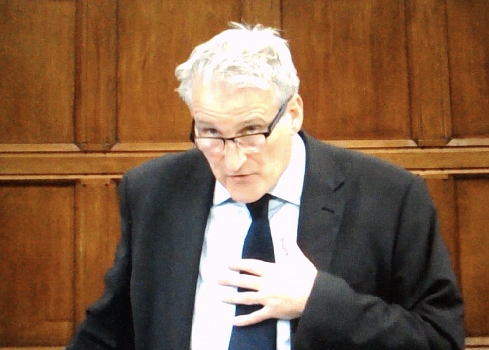 East Hampshire MP Damian Hinds talks about water supply issues in Alton during a Westminster Hall debate on the National Planning Policy Framework