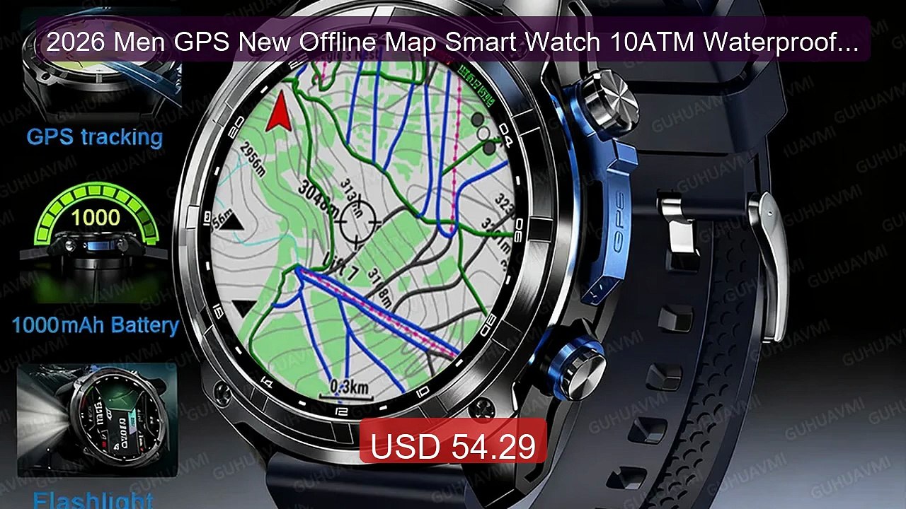 2026 Men GPS New Offline Map Smart Watch 10ATM Waterproof 4... -- Top Pick 2026 | Unbeatable Price!