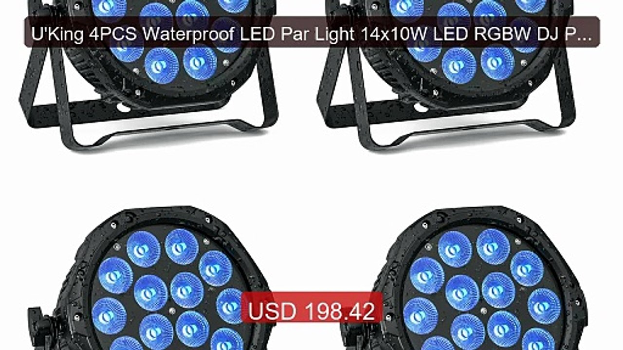 U'King 4PCS Waterproof LED Par Light 14x10W LED RGBW DJ Party ... -- Best Buy 2026 | Great Quality!