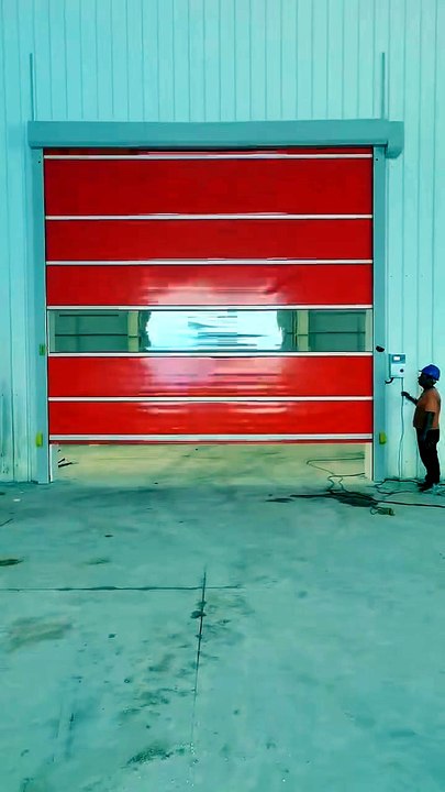 Which high speed door is best for factories with constant forklift traffic?