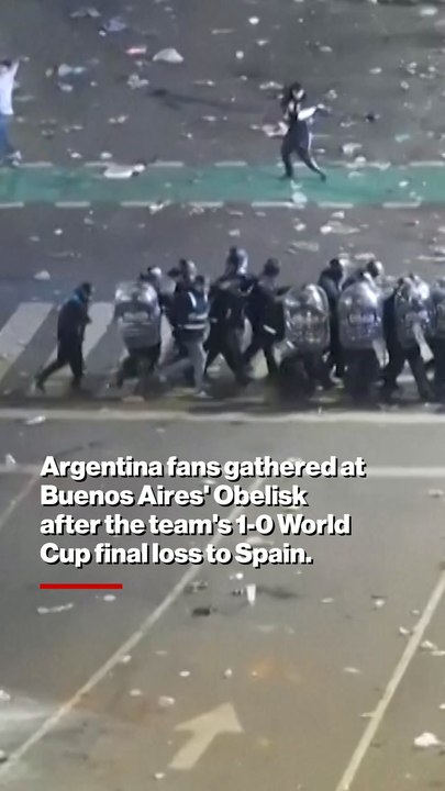Argentina Fans Clash With Police After World Cup Final