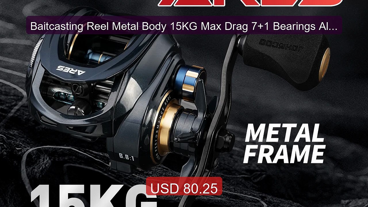 Baitcasting Reel Metal Body 15KG Max Drag 7+1 Bearings Aluminu... -- Hot Deal 2026 | Limited Offer!