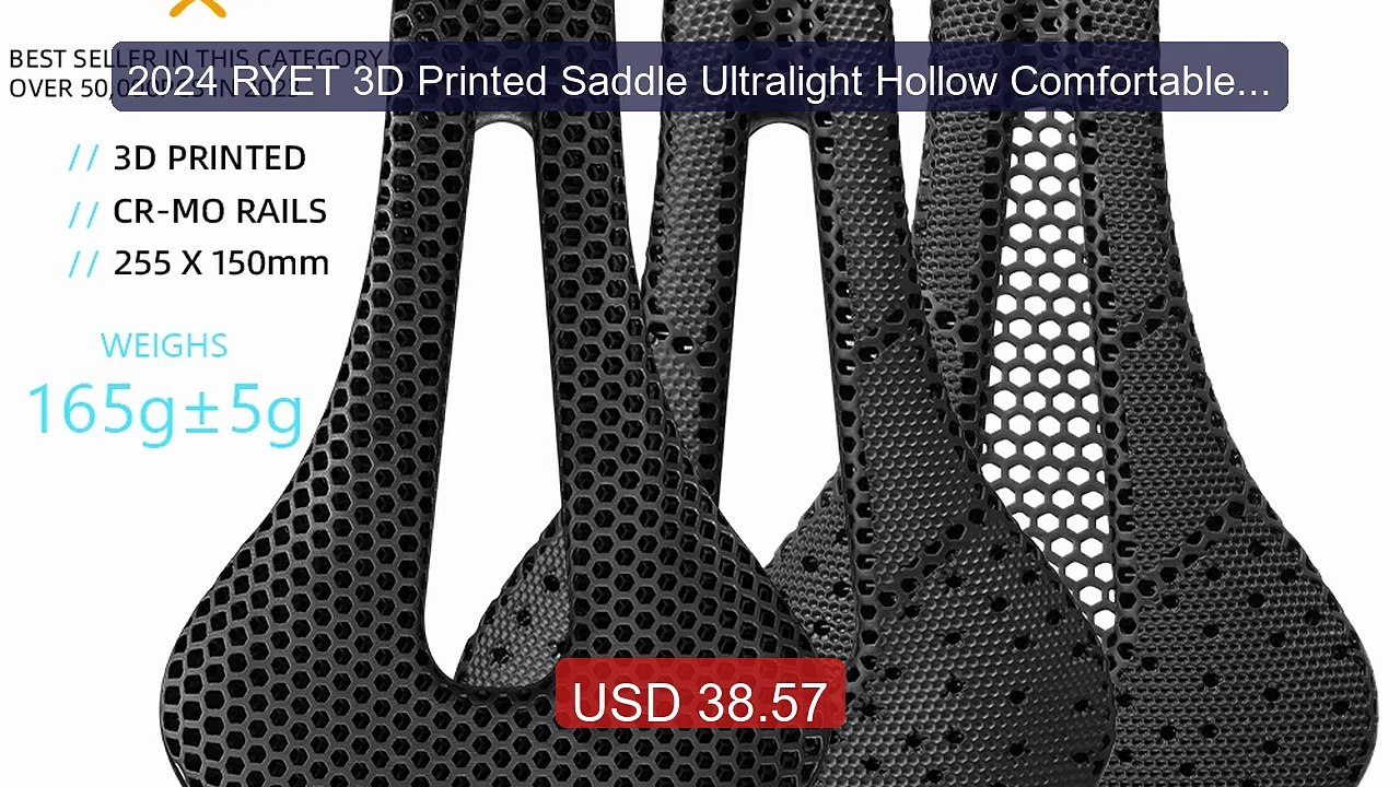 2024 RYET 3D Printed Saddle Ultralight Hollow Comfortable F... -- Top Pick 2026 | Unbeatable Price!
