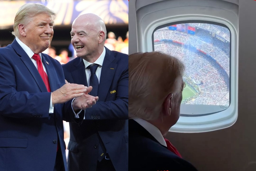 Donald Trump arrives at MetLife by Marine One as World Cup final draws massive crowd