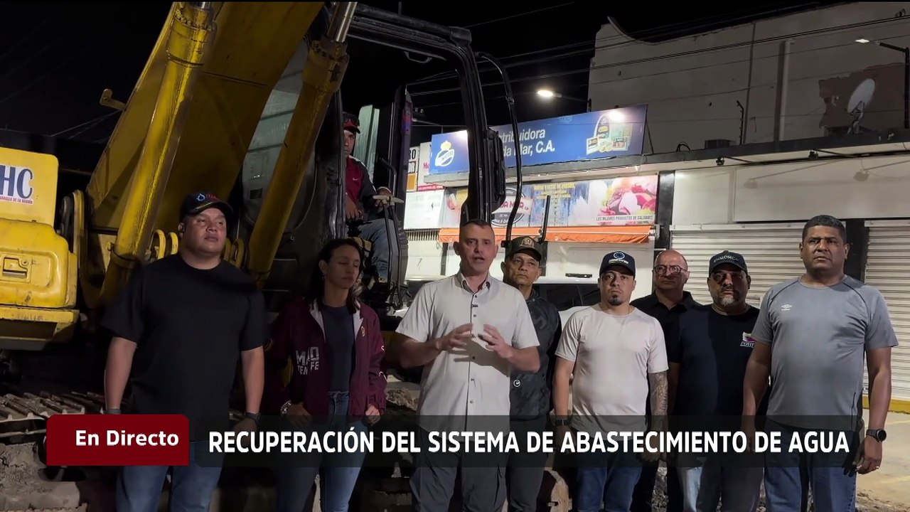 Restablecen el sistema de abastecimiento de agua en las zonas afectadas de La Guaira