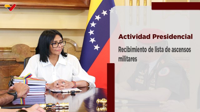 Presidenta Delcy Rodríguez recibe lista de ascensos militares para su revisión final