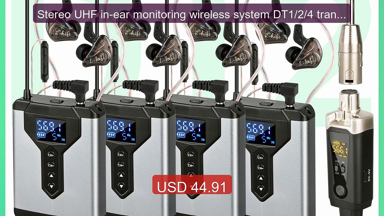 Stereo UHF in-ear monitoring wireless system DT1/2/4 transmit... -- Amazing Value 2026 | Must Have!