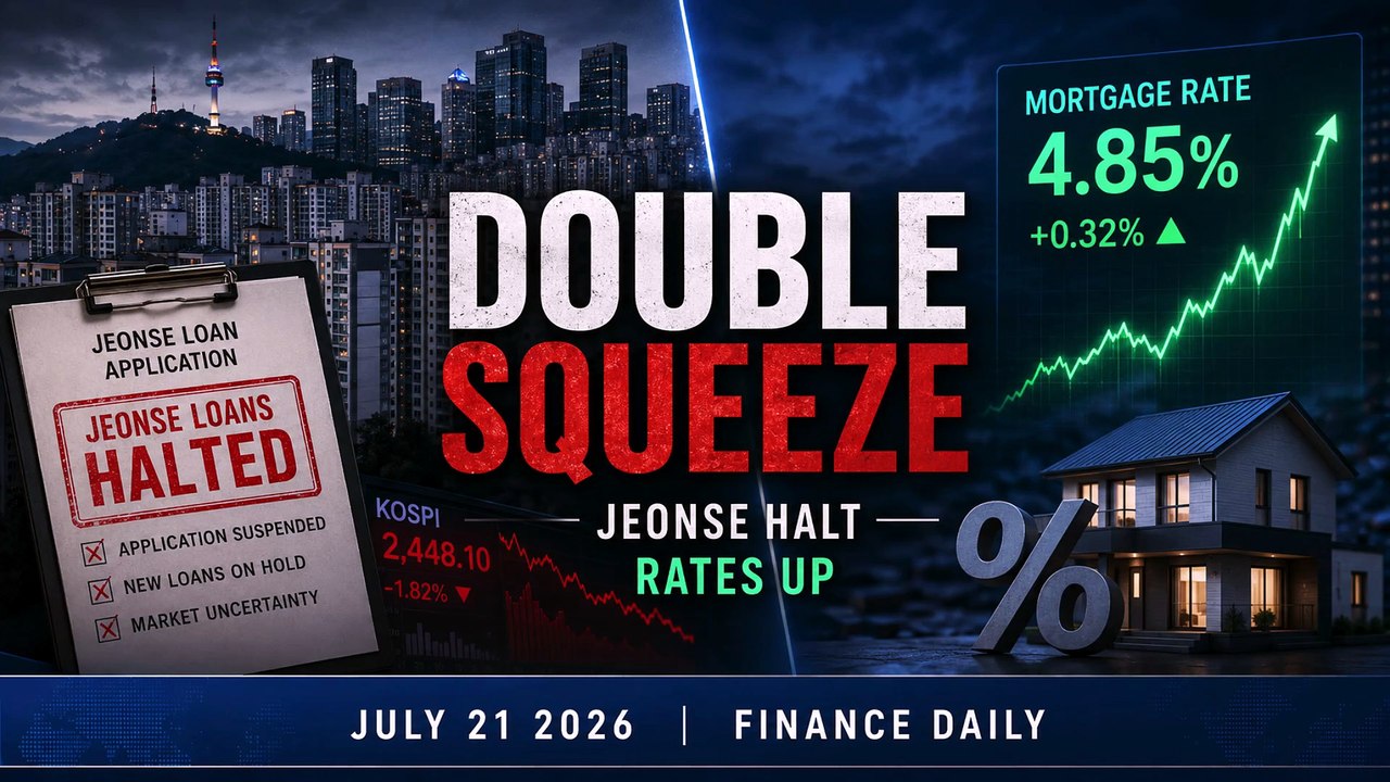 Korea's Double Squeeze: Jeonse Loans Halt, Mortgage Rates Climb | July 21 2026