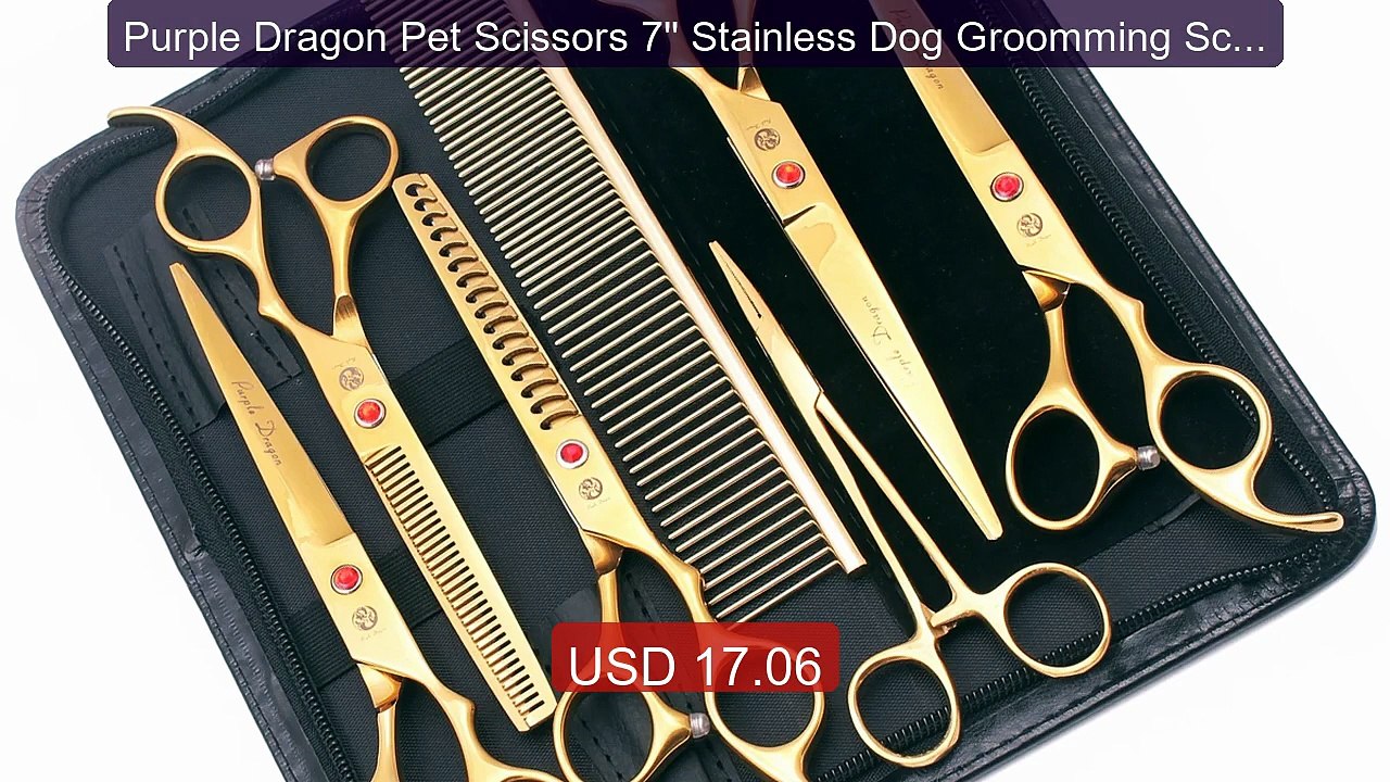 Purple Dragon Pet Scissors 7'' Stainless Dog Groomming Scisso... -- Amazing Value 2026 | Must Have!