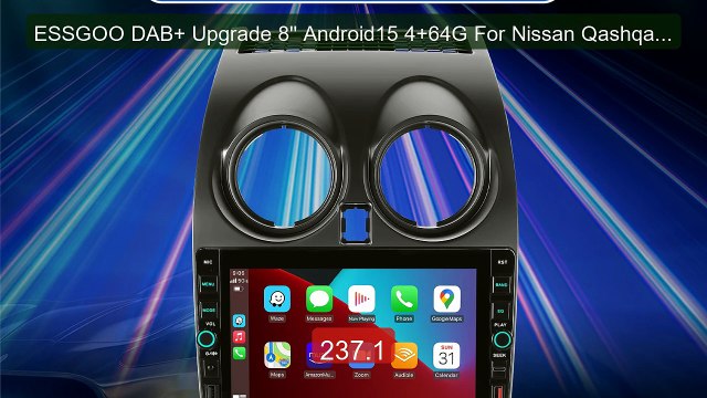 ESSGOO DAB+ Upgrade 8'' Android15 4+64G For Nissan Qashqai J10... Best Buy 2026 | Great Quality!