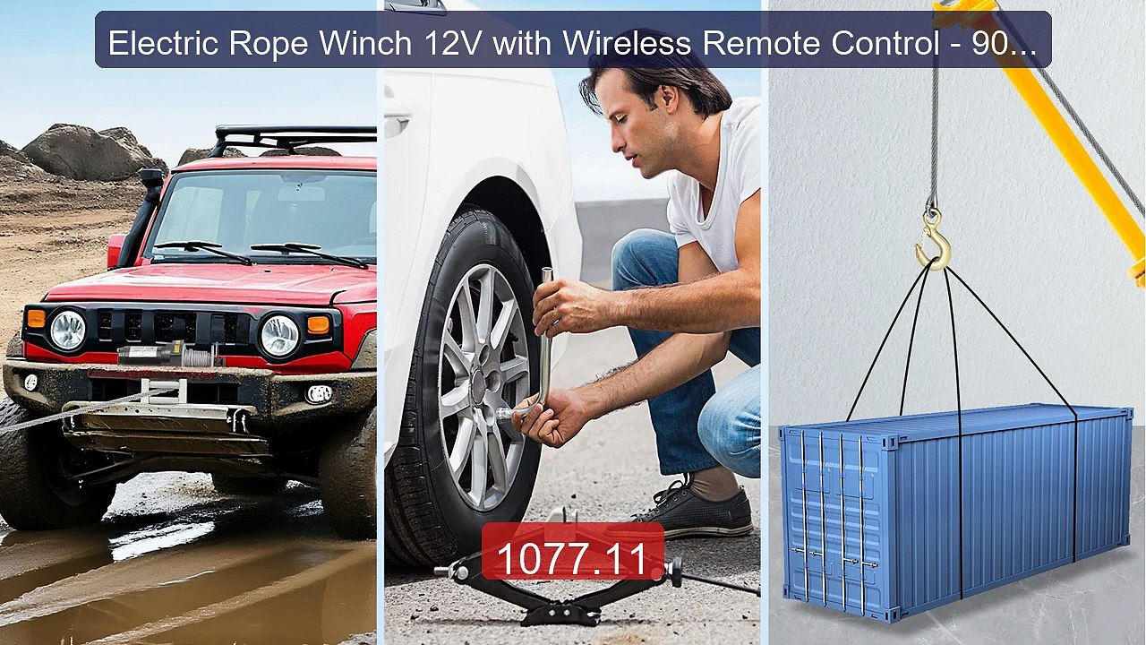 Electric Rope Winch 12V with Wireless Remote Control - 900?kg Off-R... -- Top Rated 2026 | Buy Now!