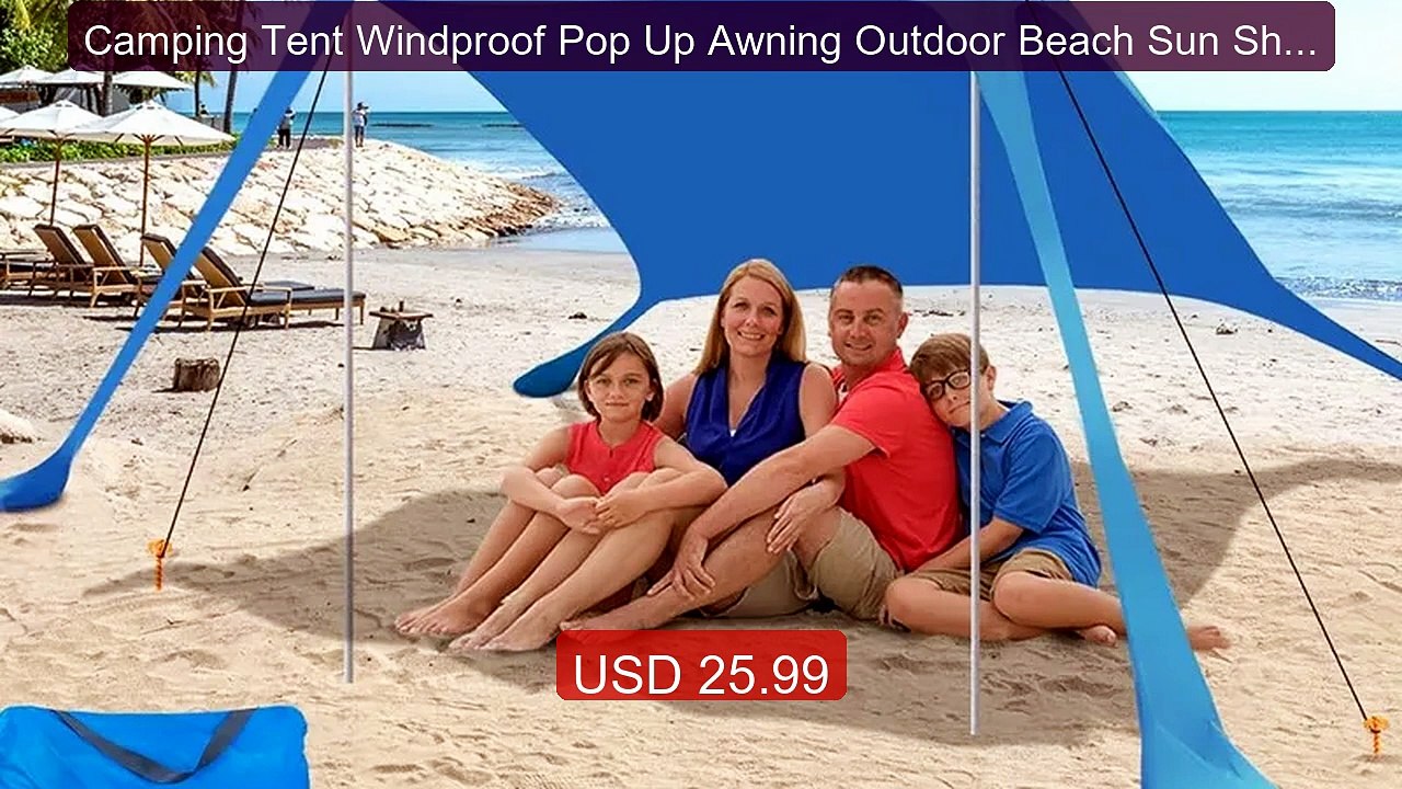 Camping Tent Windproof Pop Up Awning Outdoor Beach Sun Shade U... -- Best Buy 2026 | Great Quality!