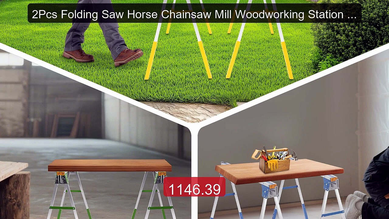 2Pcs Folding Saw Horse Chainsaw Mill Woodworking Station Ad... -- Top Pick 2026 | Unbeatable Price!