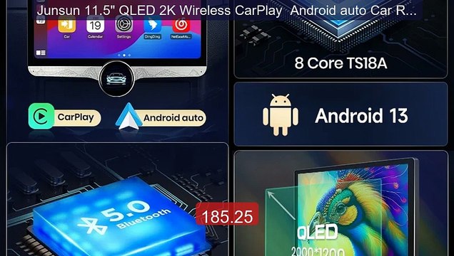 Junsun 11.5 QLED 2K Wireless CarPlay Android auto Car Radio... Amazing Value 2026 | Must Have!