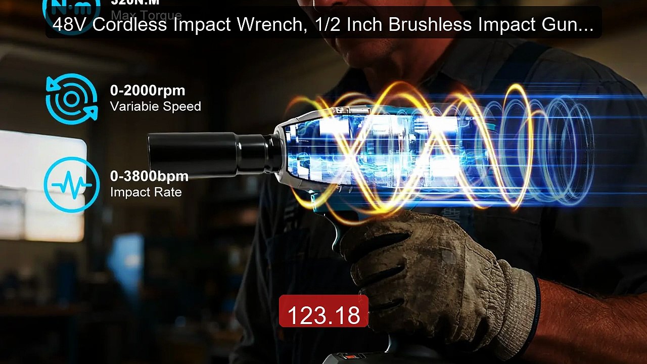 48V Cordless Impact Wrench, 1/2 Inch Brushless Impact Gun, 320N.m ... -- Best Deal 2026 | Shop Now!