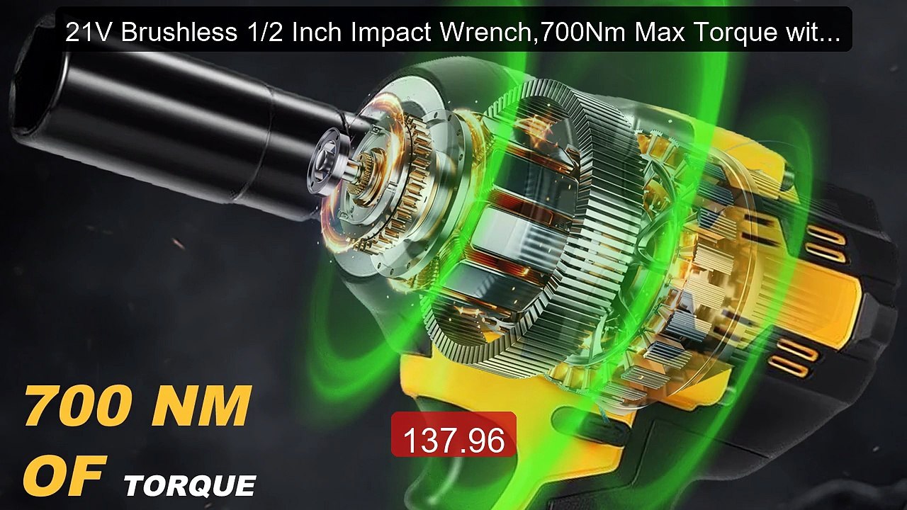 21V Brushless 1/2 Inch Impact Wrench,700Nm Max Torque with 5 Socke... -- Best Deal 2026 | Shop Now!