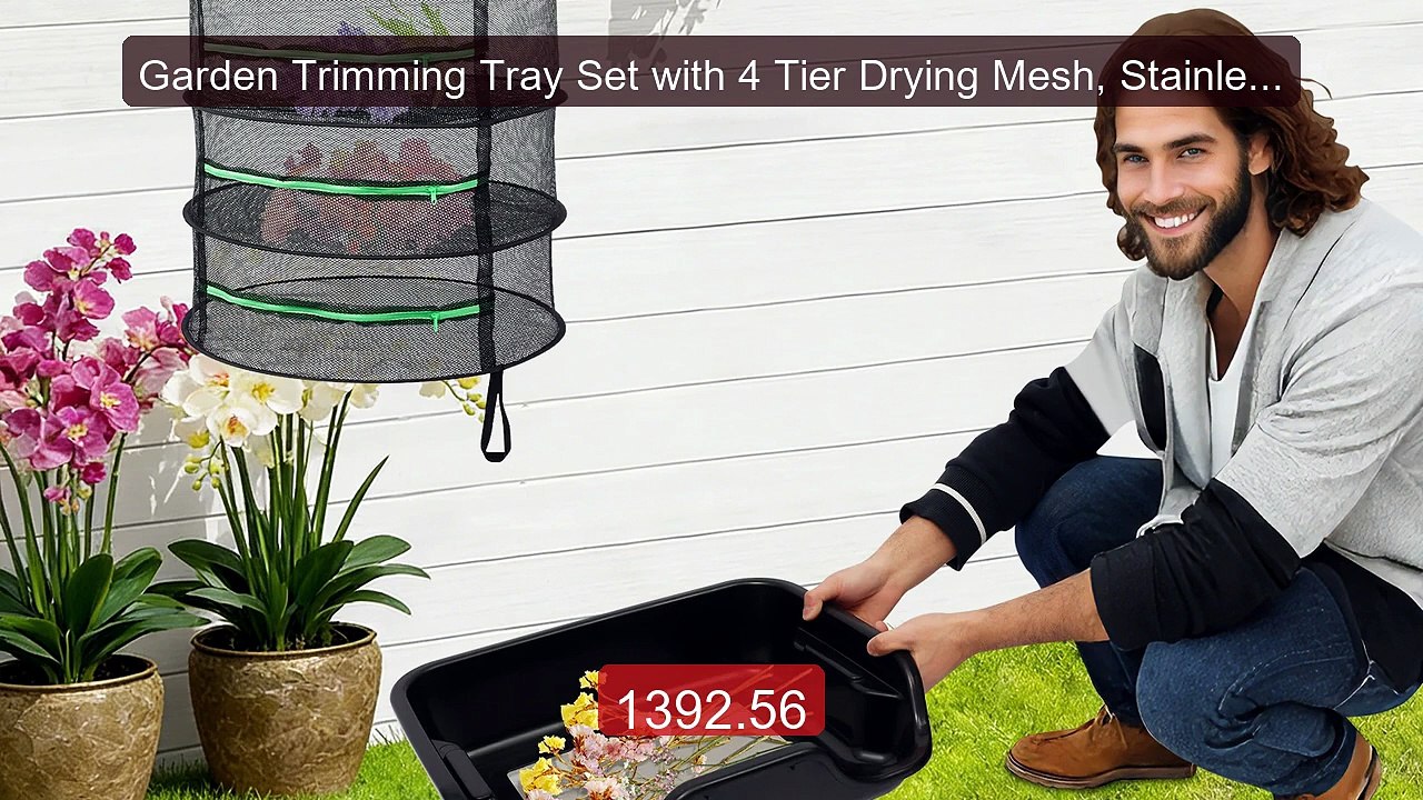 Garden Trimming Tray Set with 4 Tier Drying Mesh, Stainless St... -- Best Buy 2026 | Great Quality!