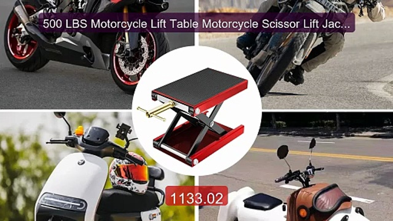 500 LBS Motorcycle Lift Table Motorcycle Scissor Lift Jack wit... -- Best Buy 2026 | Great Quality!