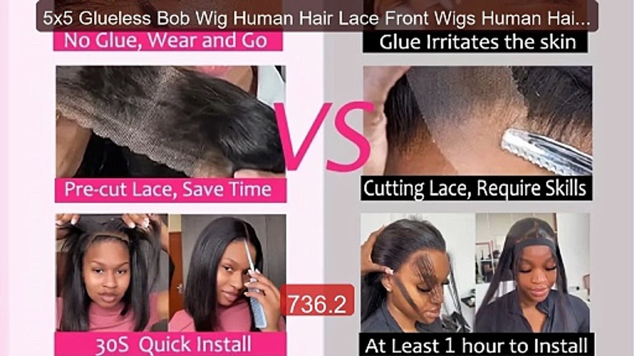 5x5 Glueless Bob Wig Human Hair Lace Front Wigs Human Hair Pr... -- Amazing Value 2026 | Must Have!