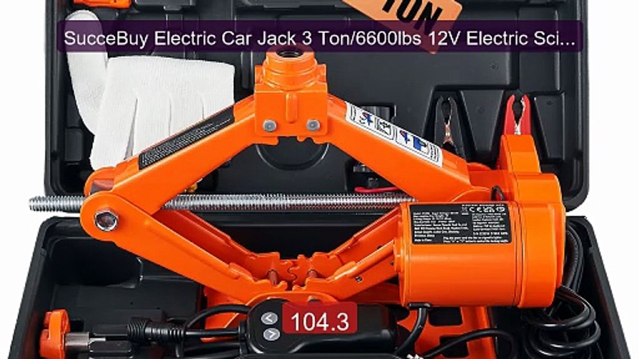 SucceBuy Electric Car Jack 3 Ton/6600lbs 12V Electric Scissor... -- Amazing Value 2026 | Must Have!