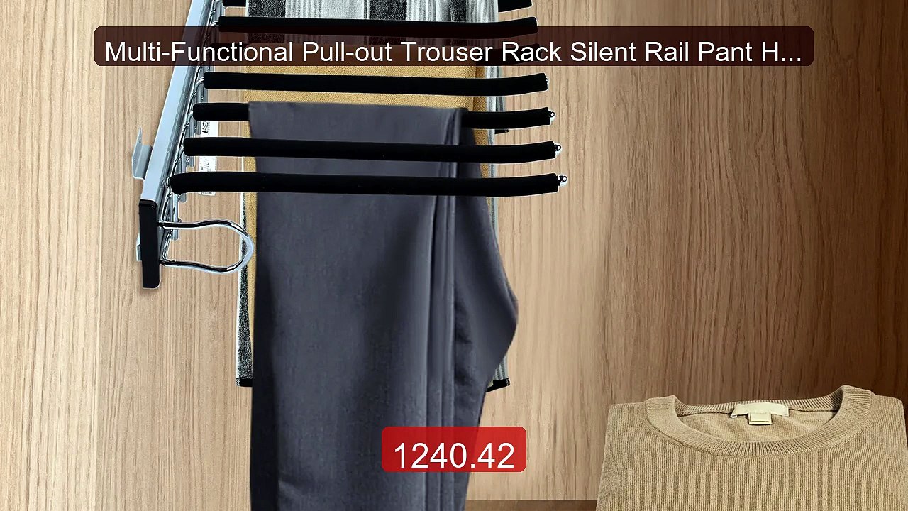 Multi-Functional Pull-out Trouser Rack Silent Rail Pant Hangers Cl... -- Best Deal 2026 | Shop Now!