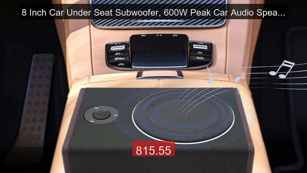 8 Inch Car Under Seat Subwoofer, 600W Peak Car Audio Speaker w... -- Best Buy 2026 | Great Quality!