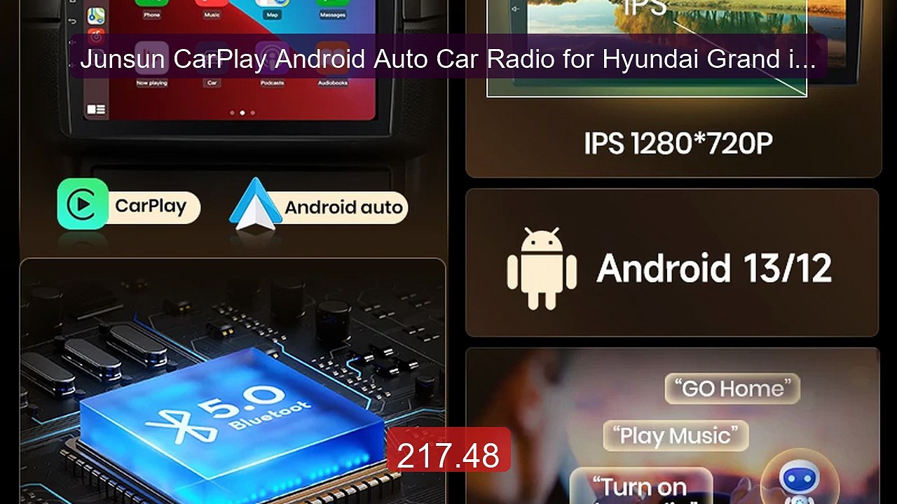 Junsun CarPlay Android Auto Car Radio for Hyundai Grand i10 20... -- Best Buy 2026 | Great Quality!