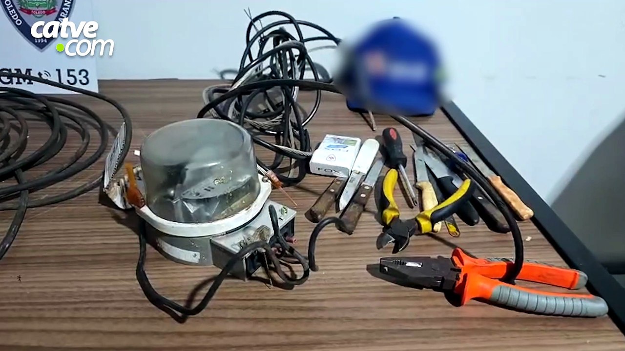 Suspeito invade casas, sobe em telhados e acaba preso após furto de fios em Toledo