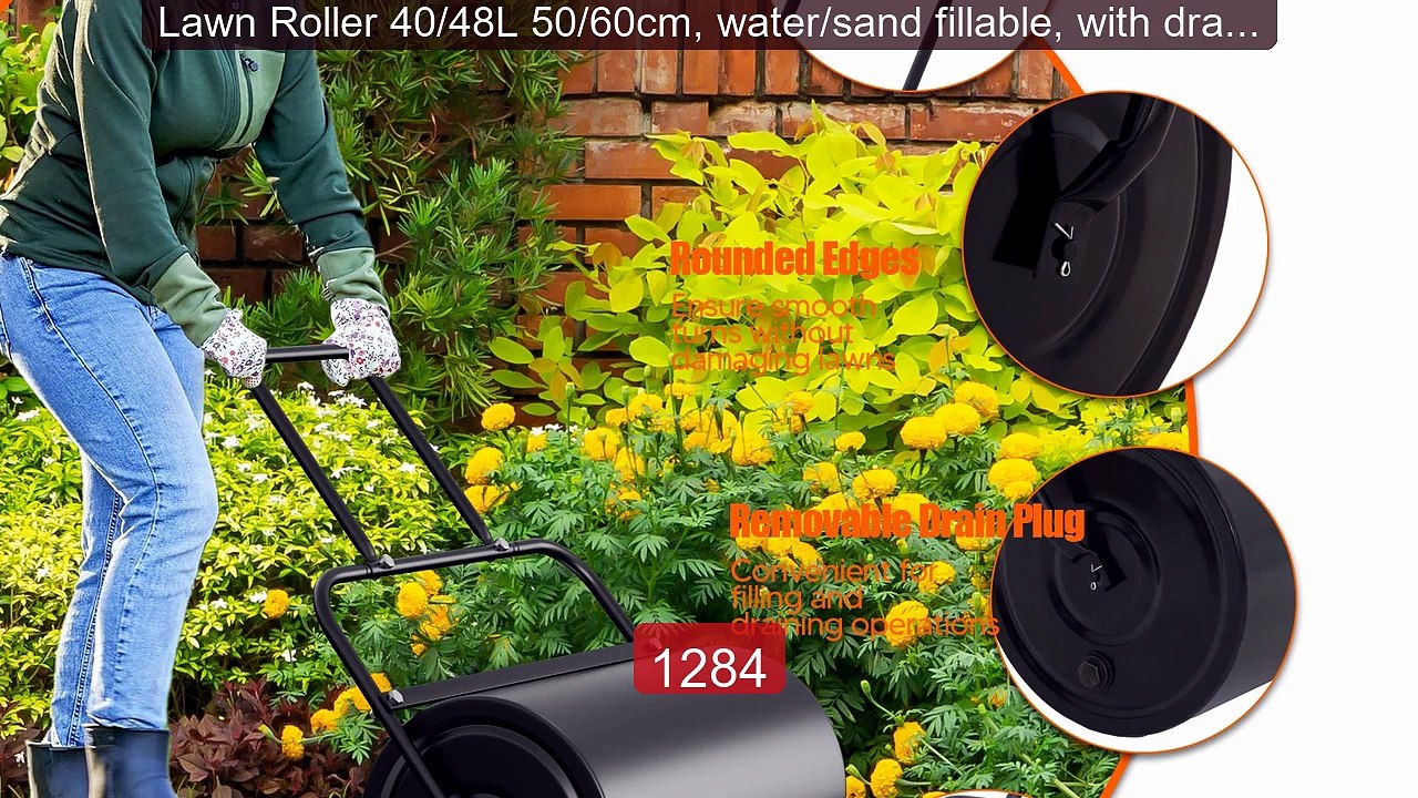Lawn Roller 40/48L 50/60cm, water/sand fillable, with drain p... -- Amazing Value 2026 | Must Have!