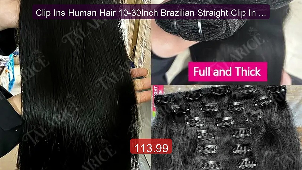 Clip Ins Human Hair 10-30Inch Brazilian Straight Clip In Hair Exte... -- Best Deal 2026 | Shop Now!