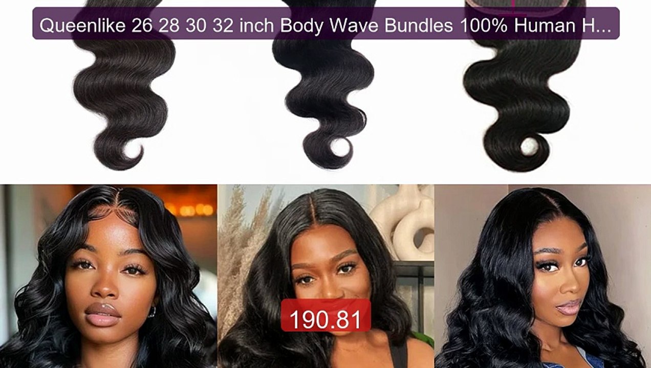 Queenlike 26 28 30 32 inch Body Wave Bundles 100% Human Hair ... -- Amazing Value 2026 | Must Have!