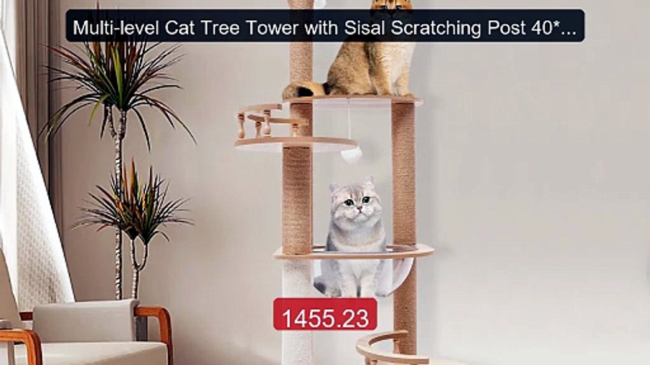 Multi-level Cat Tree Tower with Sisal Scratching Post 40*40*132cm ... -- Best Deal 2026 | Shop Now!