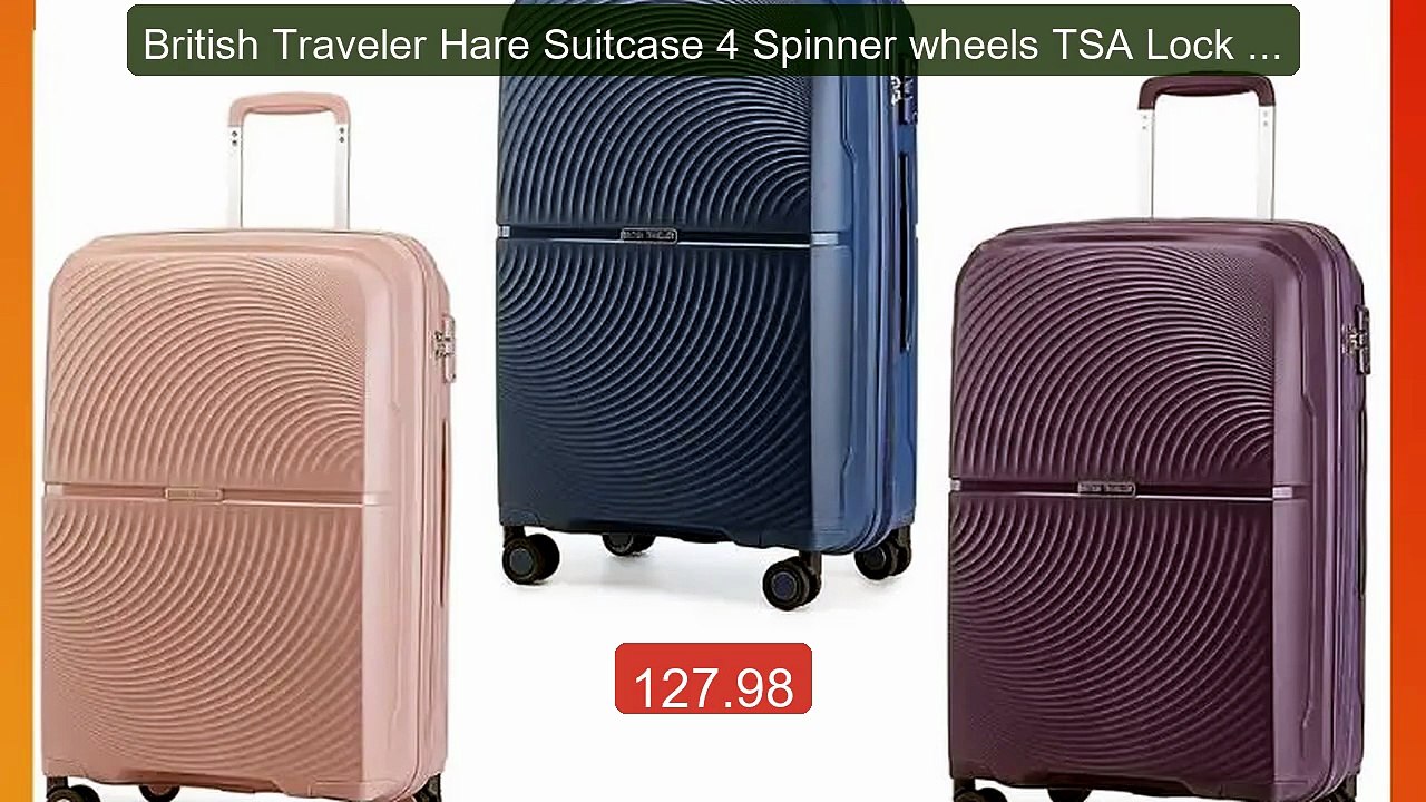 British Traveler Hare Suitcase 4 Spinner wheels TSA Lock Telescopi... -- Best Deal 2026 | Shop Now!