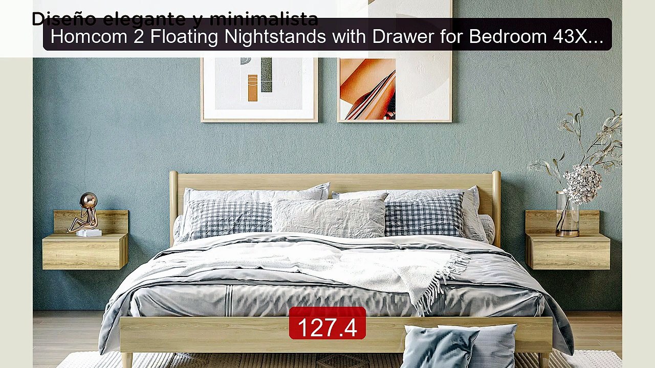 Homcom 2 Floating Nightstands with Drawer for Bedroom 43X36.5X30.5 cm -- Top Rated 2026 | Buy Now!