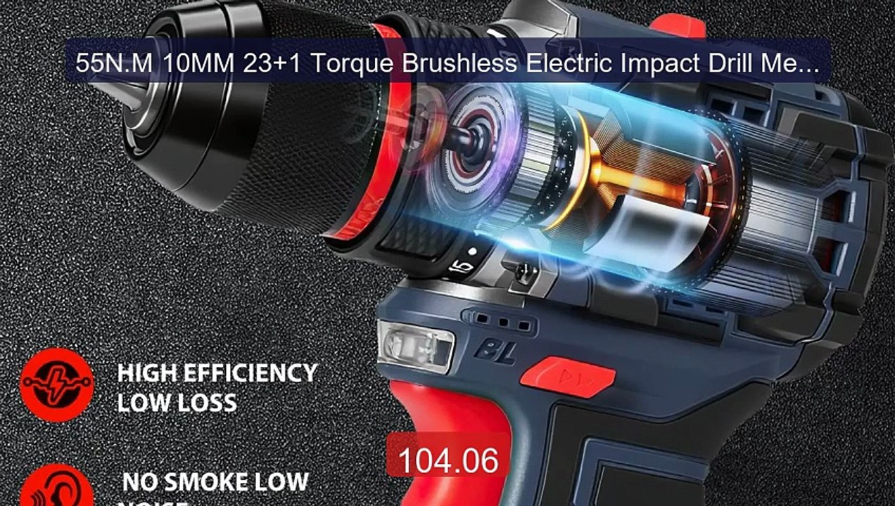 55N.M 10MM 23+1 Torque Brushless Electric Impact Drill Meta... -- Top Pick 2026 | Unbeatable Price!