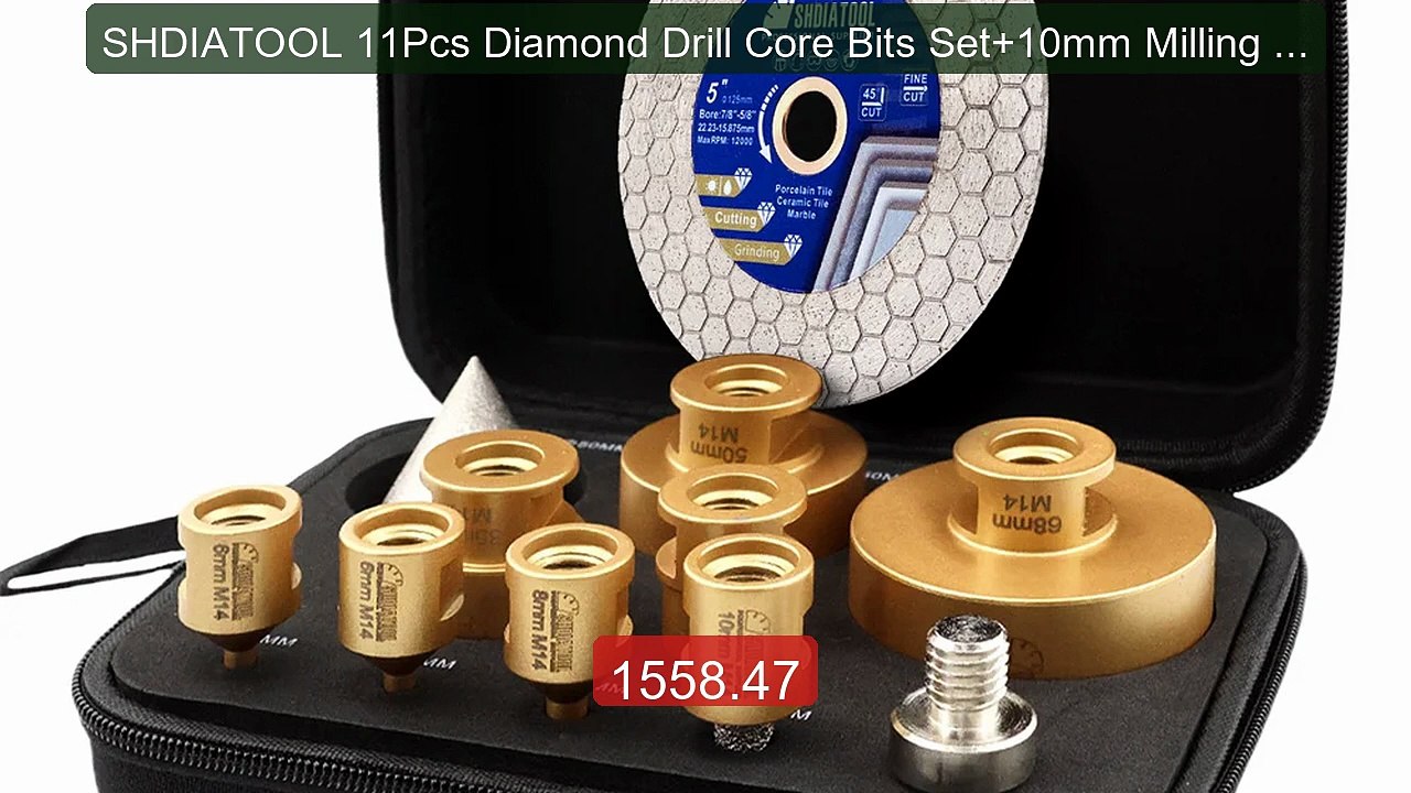 SHDIATOOL 11Pcs Diamond Drill Core Bits Set+10mm Milling Bits+Dia5... -- Best Deal 2026 | Shop Now!
