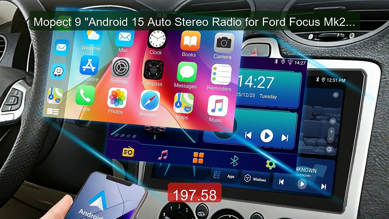 Mopect 9 "Android 15 Auto Stereo Radio for Ford Focus Mk2 Tra... -- Amazing Value 2026 | Must Have!