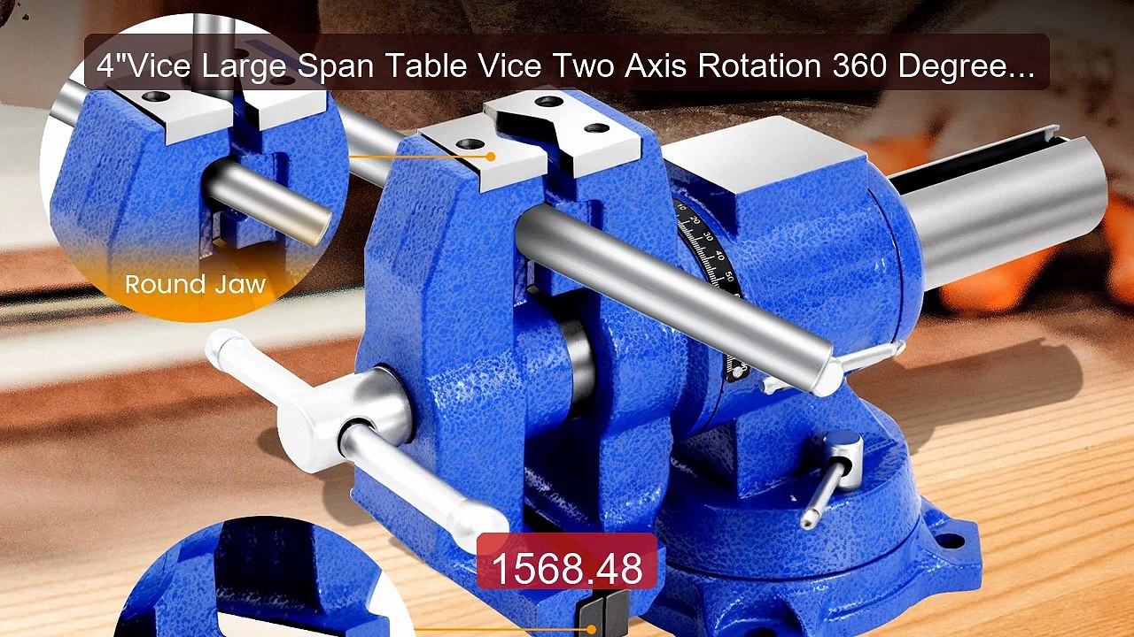 4"Vice Large Span Table Vice Two Axis Rotation 360 Degree Parallel ... -- Top Rated 2026 | Buy Now!