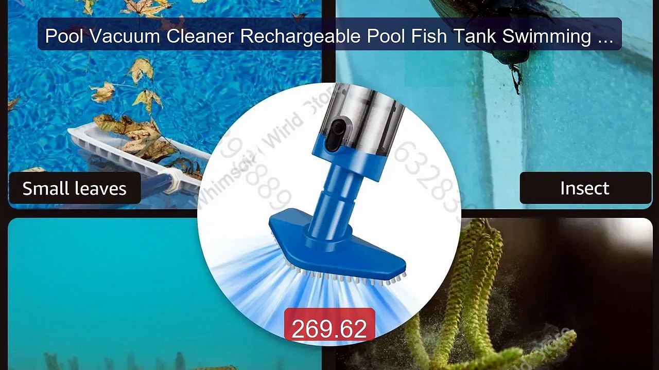 Pool Vacuum Cleaner Rechargeable Pool Fish Tank Swimming Handh... -- Best Buy 2026 | Great Quality!