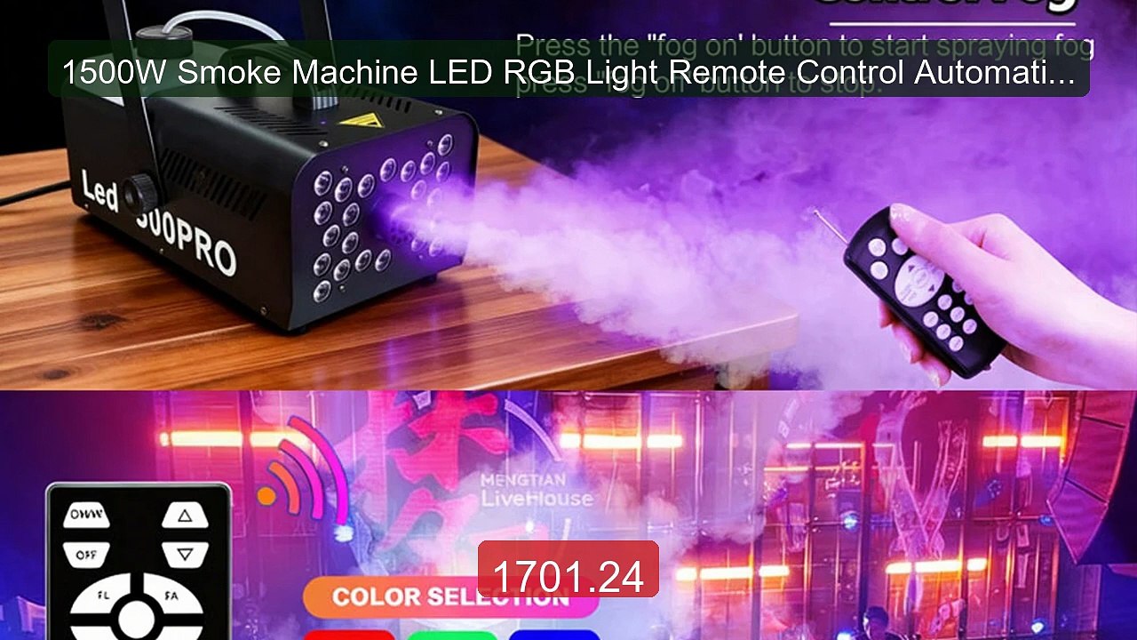 1500W Smoke Machine LED RGB Light Remote Control Automatic Spray F... -- Best Deal 2026 | Shop Now!