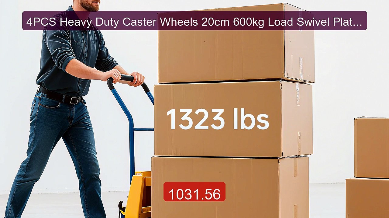4PCS Heavy Duty Caster Wheels 20cm 600kg Load Swivel Plate Casters... -- Best Deal 2026 | Shop Now!