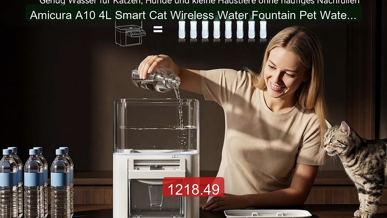 Amicura A10 4L Smart Cat Wireless Water Fountain Pet Water Dis... -- Best Buy 2026 | Great Quality!