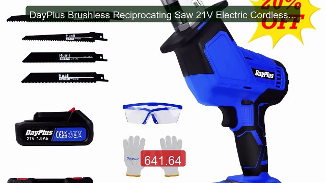 DayPlus Brushless Reciprocating Saw 21V Electric Cordless Reciproca... Top Rated 2026 | Buy Now!