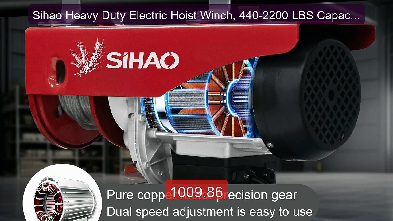 Sihao Heavy Duty Electric Hoist Winch, 440-2200 LBS Capacity, Port... -- Best Deal 2026 | Shop Now!