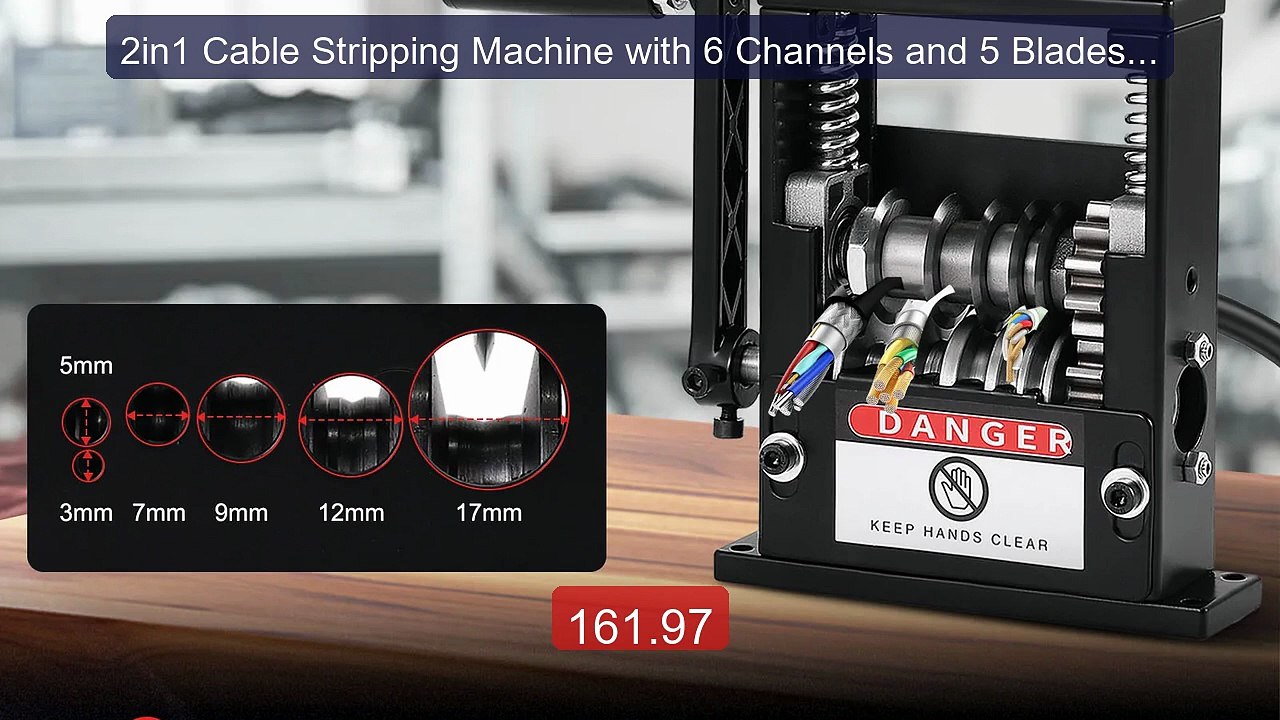 2in1 Cable Stripping Machine with 6 Channels and 5 Blades E... -- Top Pick 2026 | Unbeatable Price!