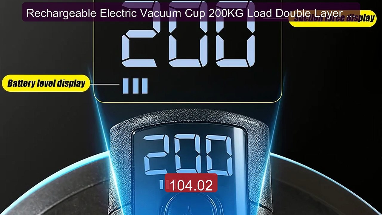 Rechargeable Electric Vacuum Cup 200KG Load Double Layer Rubb... -- Amazing Value 2026 | Must Have!