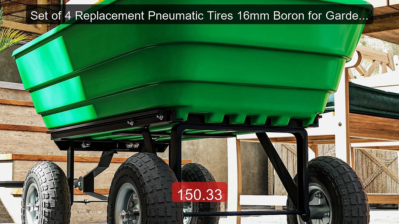 Set of 4 Replacement Pneumatic Tires 16mm Boron for Garden card, w... -- Best Deal 2026 | Shop Now!